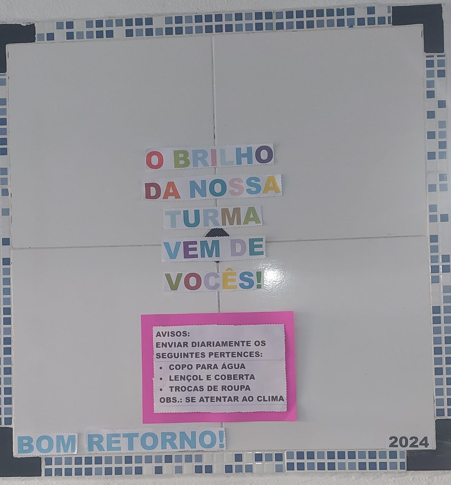 Murais da acolhida do segundo semestre - 2024