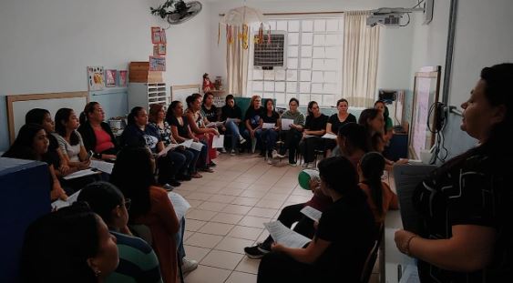 Primeiro dia dos colaboradores na escola 03/02/2026 - Reunião pedagógico e administrativa.