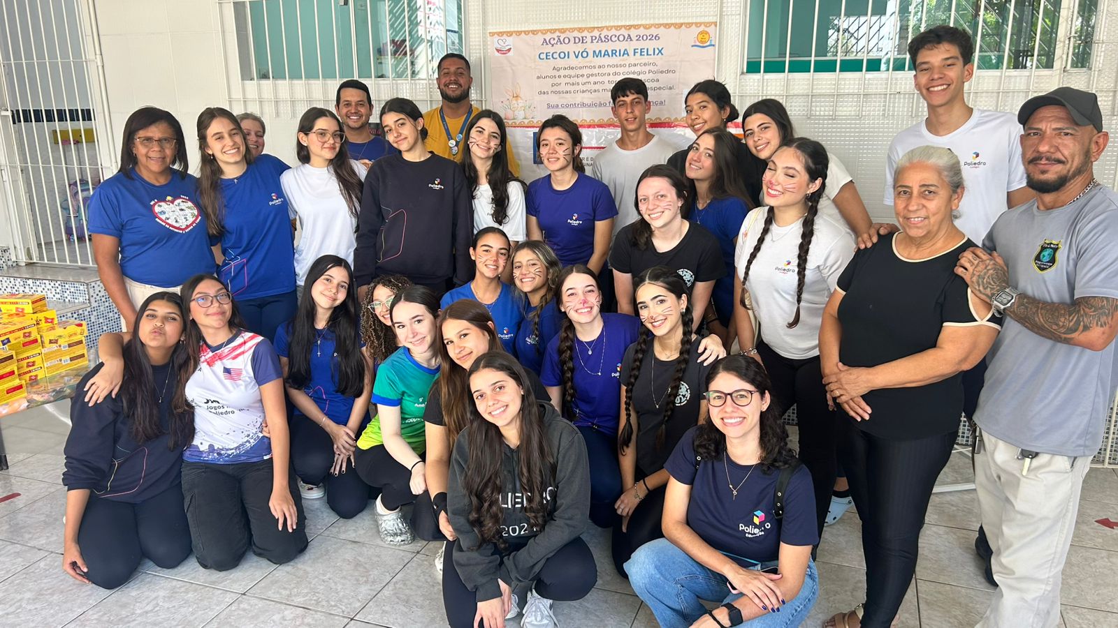 Ação de Parceria com colégio Poliedro- Páscoa solidária