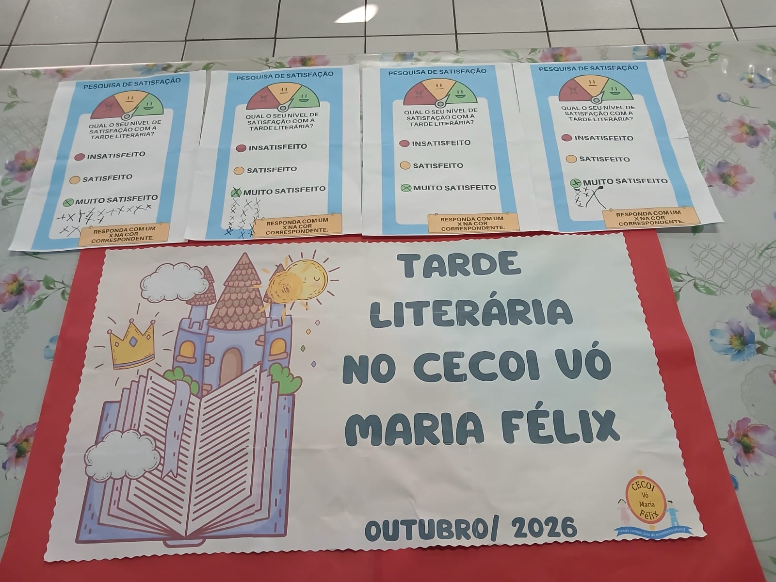 Tarde Literária em parceria com a família. Proposta realizada dia 16 de outubro